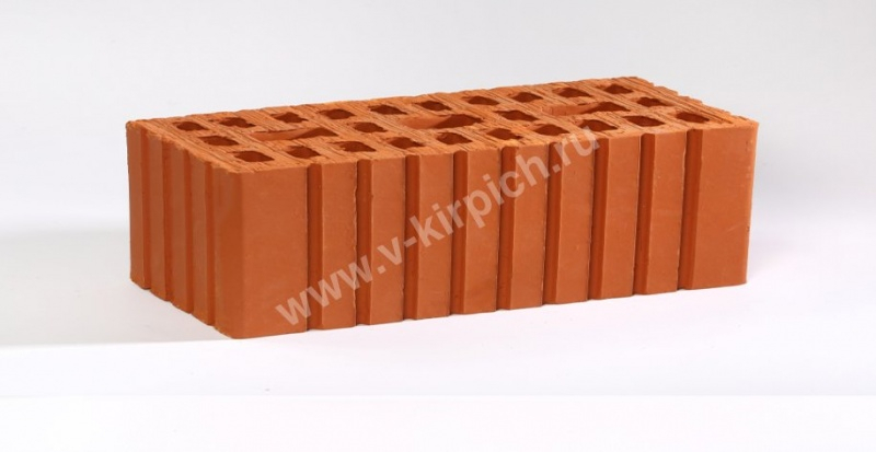Кирпич рядовой керамический одинарный красный рифленный М150 ГОСТ 530-2012 СтокБлок Калуга